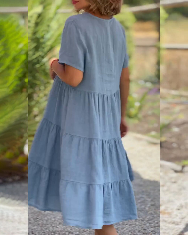 Kristina™ | Stilvolles Boho-Festkleid wit Bauchabdeckung