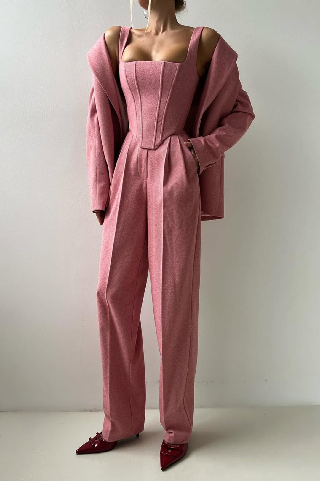 Cathleen™ | Dreiteiliges Set mit doppelreihigem Blazer