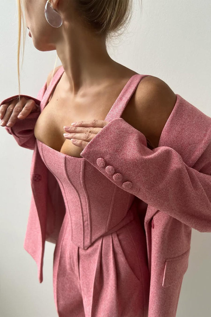 Cathleen™ | Dreiteiliges Set mit doppelreihigem Blazer