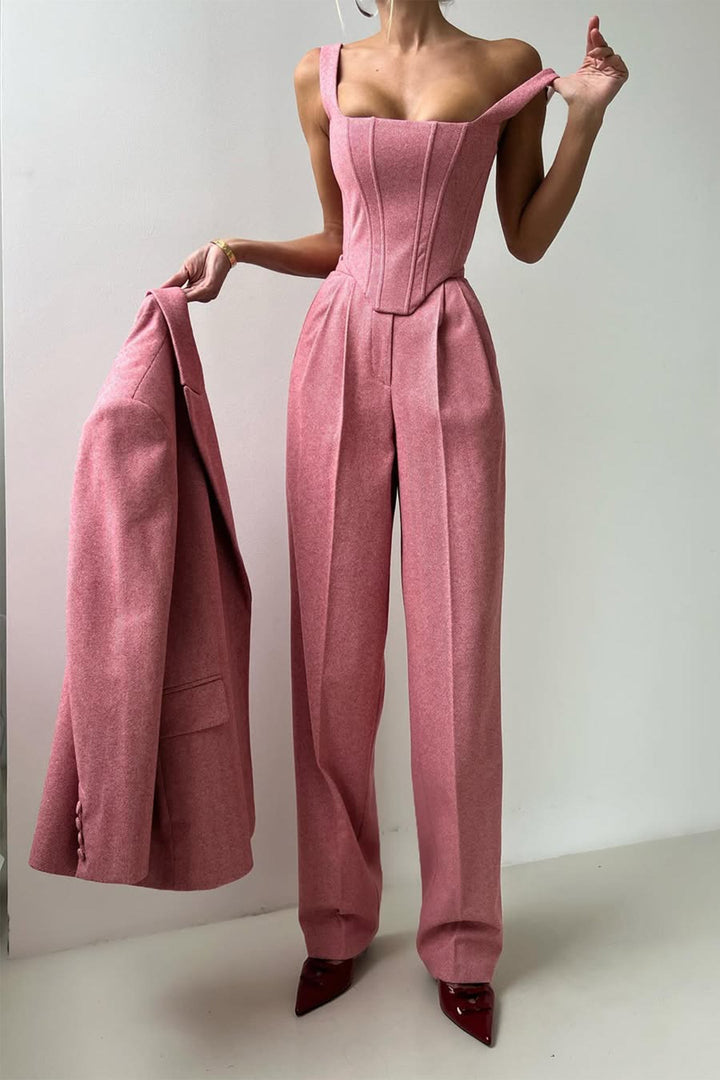 Cathleen™ | Dreiteiliges Set mit doppelreihigem Blazer