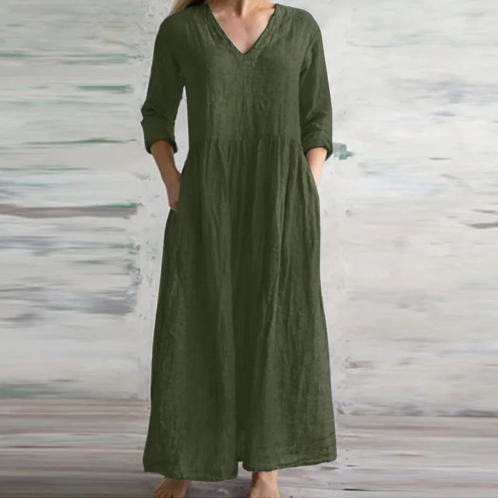 Wilma™ | Langärmliges Maxikleid