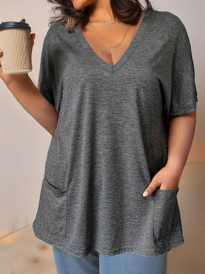 Armela™ | Schicke Bluse in Übergröße mit V-Ausschnitt