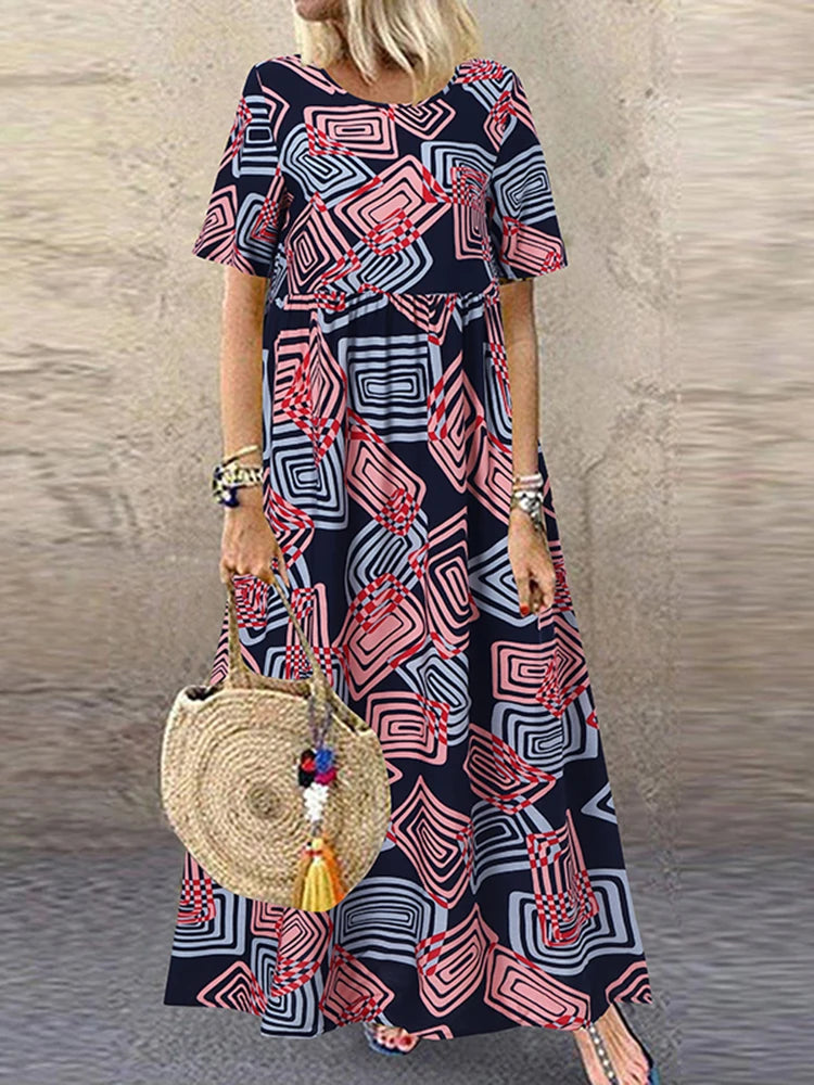Carissa™ | Maxikleid mit Vintage-Print