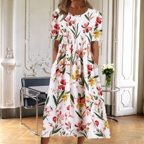Vicky™ | Blumiges Sommerkleid in A-Linie