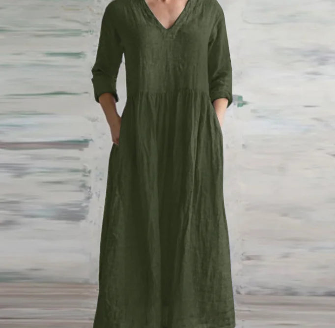 Wilma™ | Langärmliges Maxikleid