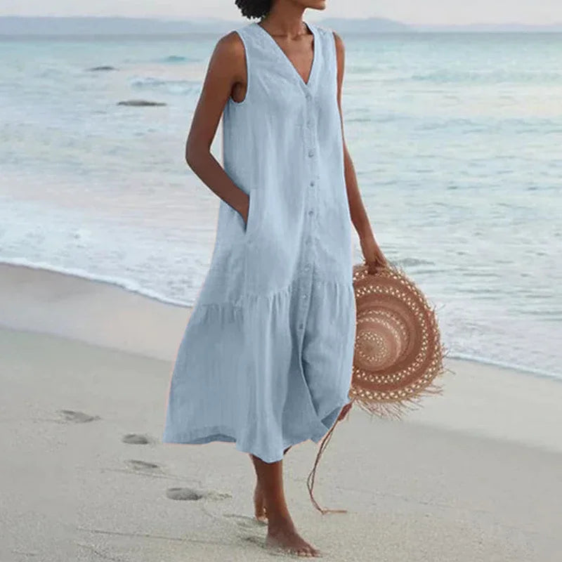 Marissa™ | Ärmelloses Kleid mit V-Ausschnitt
