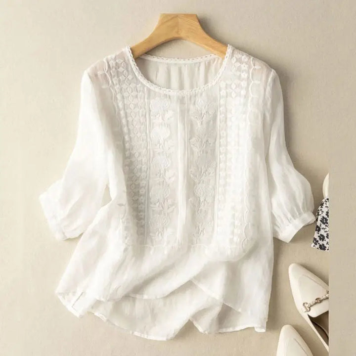 Madeleine™ | Bestickte Bluse mit lockerer Passform