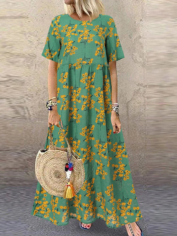 Carissa™ | Maxikleid mit Vintage-Print