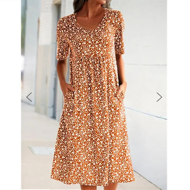 Fatima™ | Boho Sommerkleid wit Bauchabdeckung