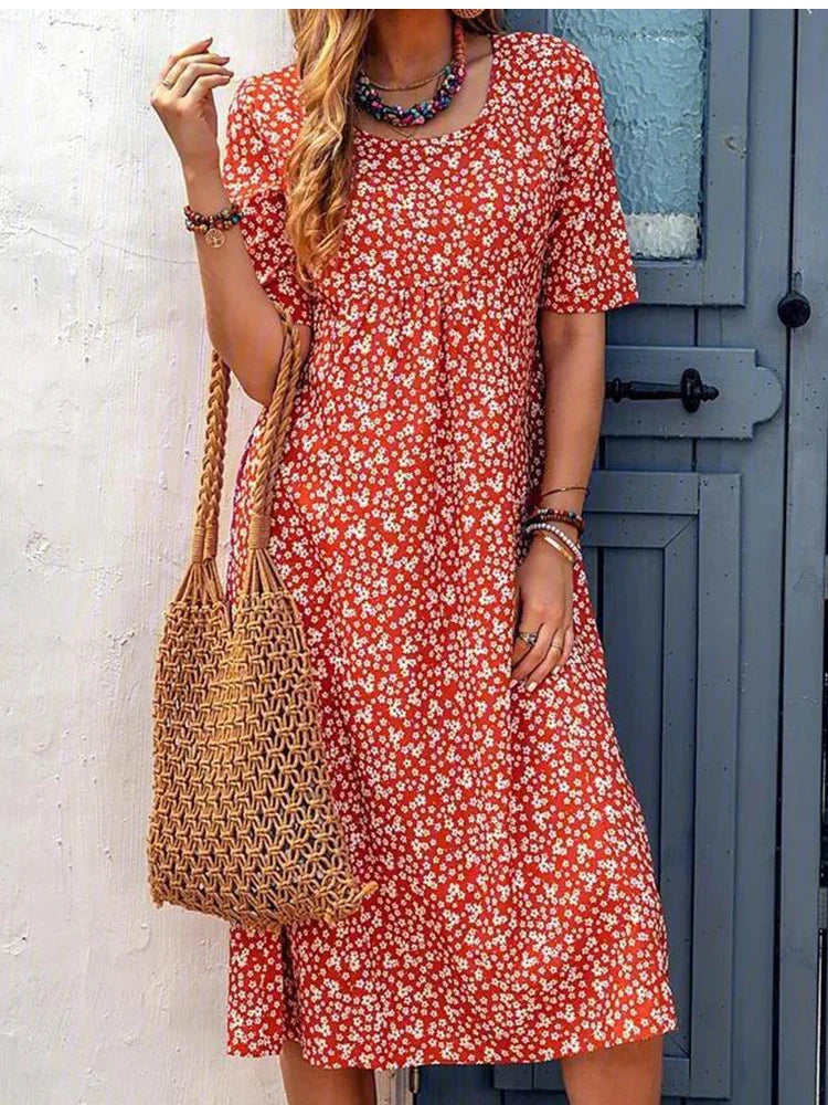 Fatima™ | Boho Sommerkleid wit Bauchabdeckung