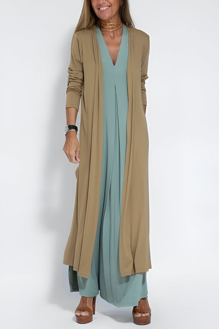 Nora™ | Eleganz Kleid-Set wit Bauchabdeckung