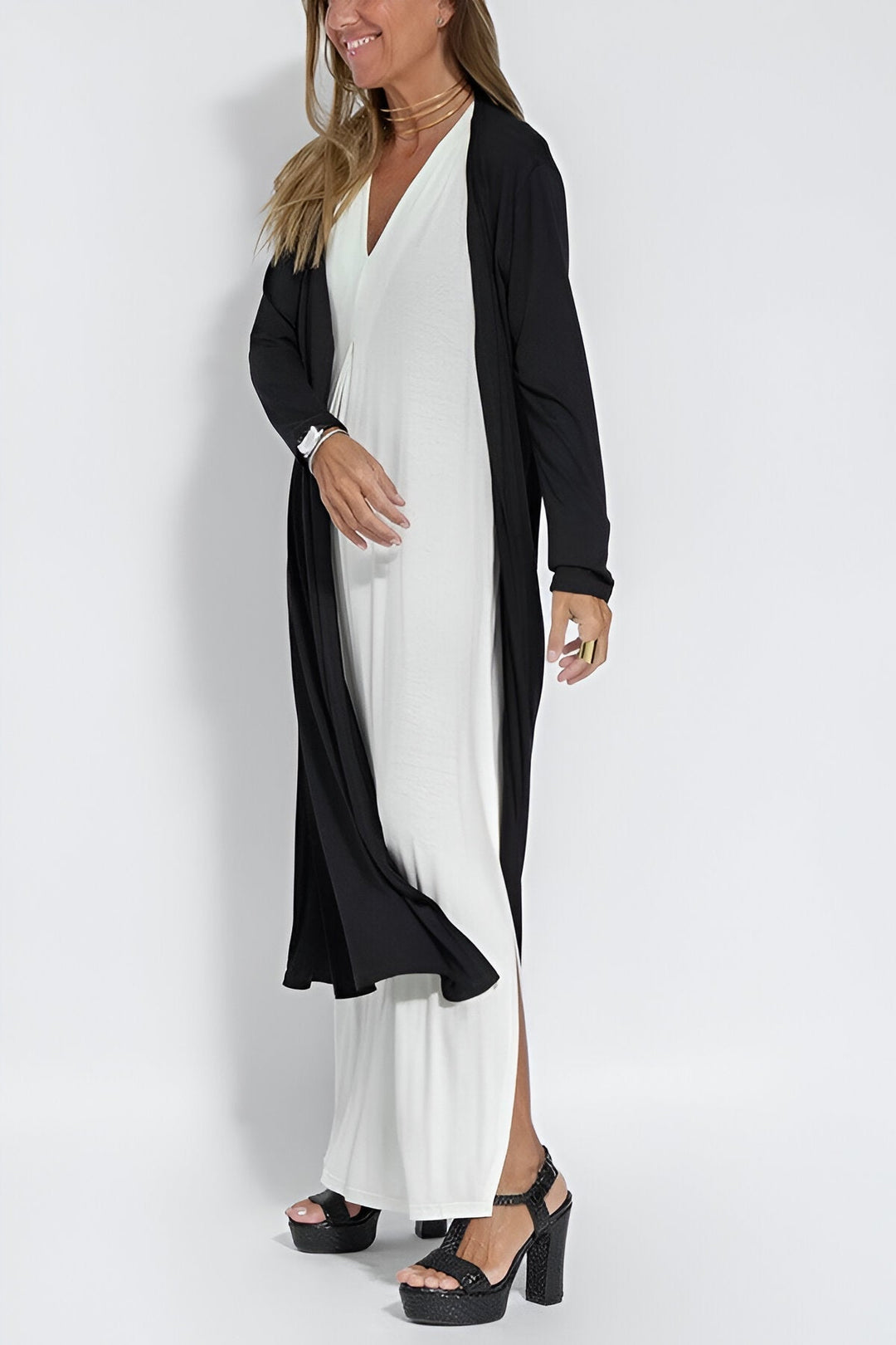 Nora™ | Eleganz Kleid-Set wit Bauchabdeckung