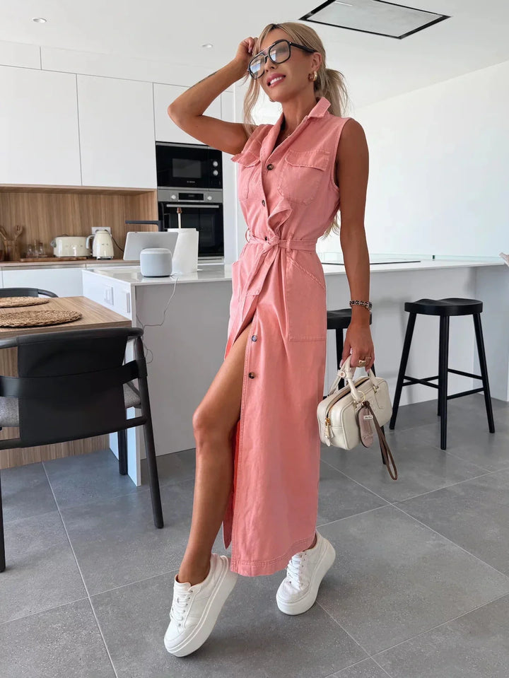 Yvonne™ | Maxi-Jeanskleid