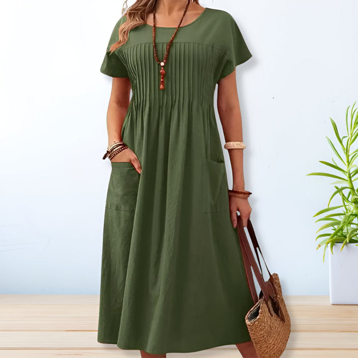 Carlene™ | Elegantes Kleid mit Taschen