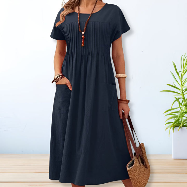 Carlene™ | Elegantes Kleid mit Taschen