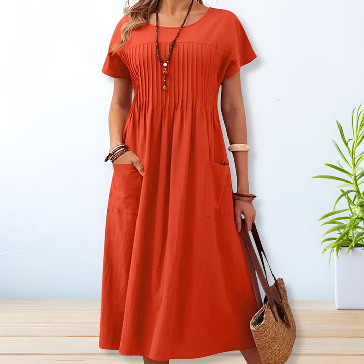 Carlene™ | Elegantes Kleid mit Taschen