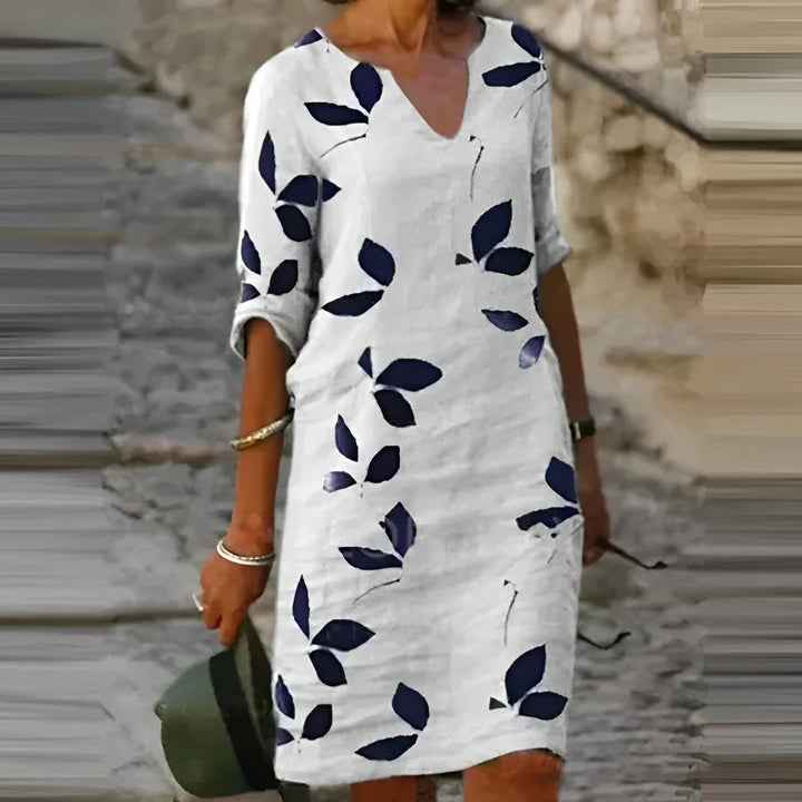 Celeste™ | Elegantes Kleid mit Blattmuster