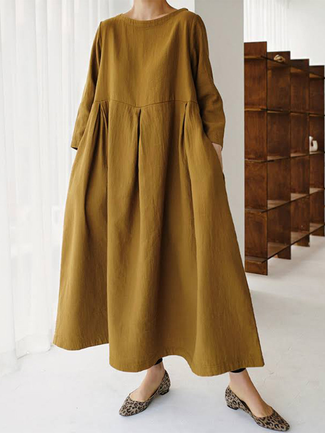 Joanna™ | Elegantes Maxikleid wit Bauchabdeckung