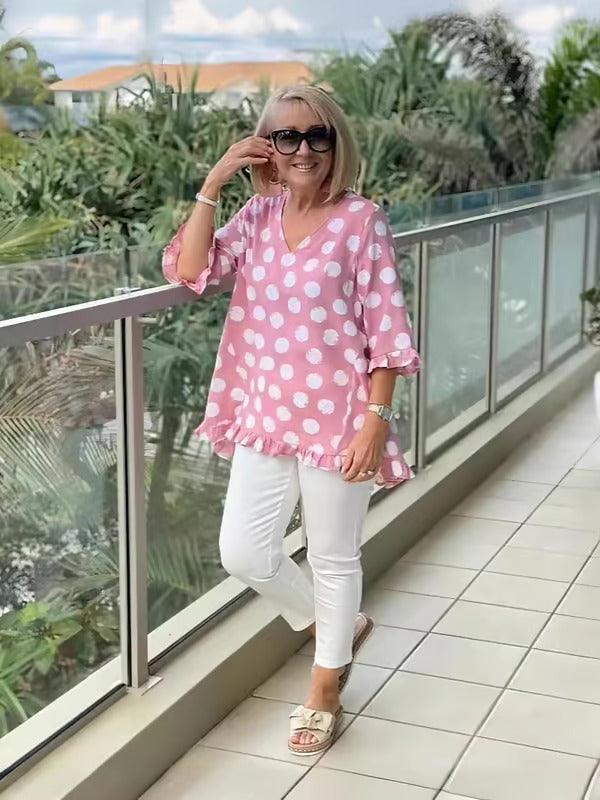 Leonie™ | Entspannte Tunika mit Polka-Dots