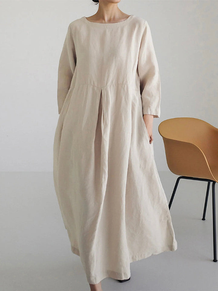 Joanna™ | Elegantes Maxikleid wit Bauchabdeckung