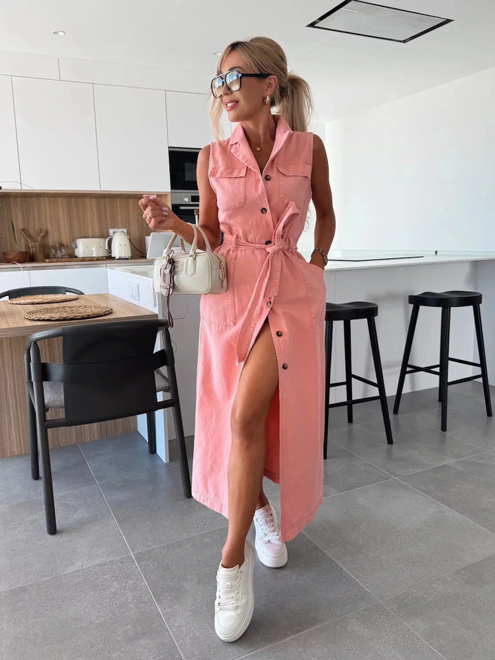 Yvonne™ | Maxi-Jeanskleid