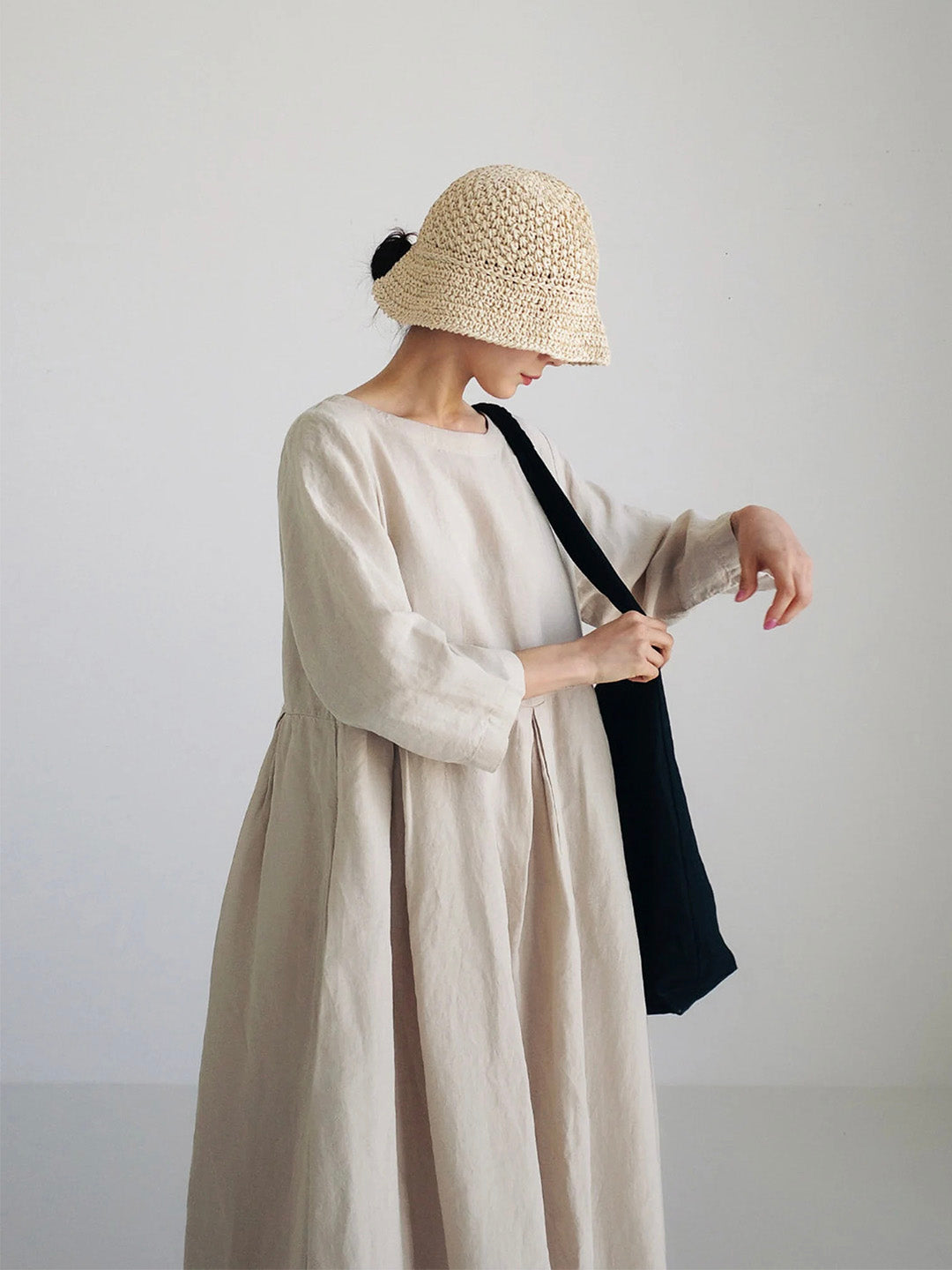 Joanna™ | Elegantes Maxikleid wit Bauchabdeckung