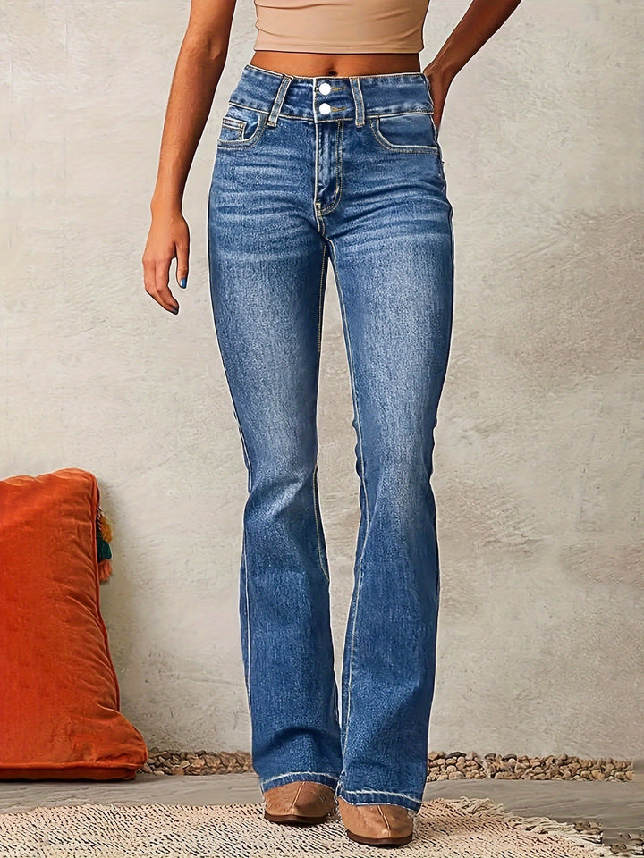 Melanie™ | Hochtaillierte Flared-Jeans