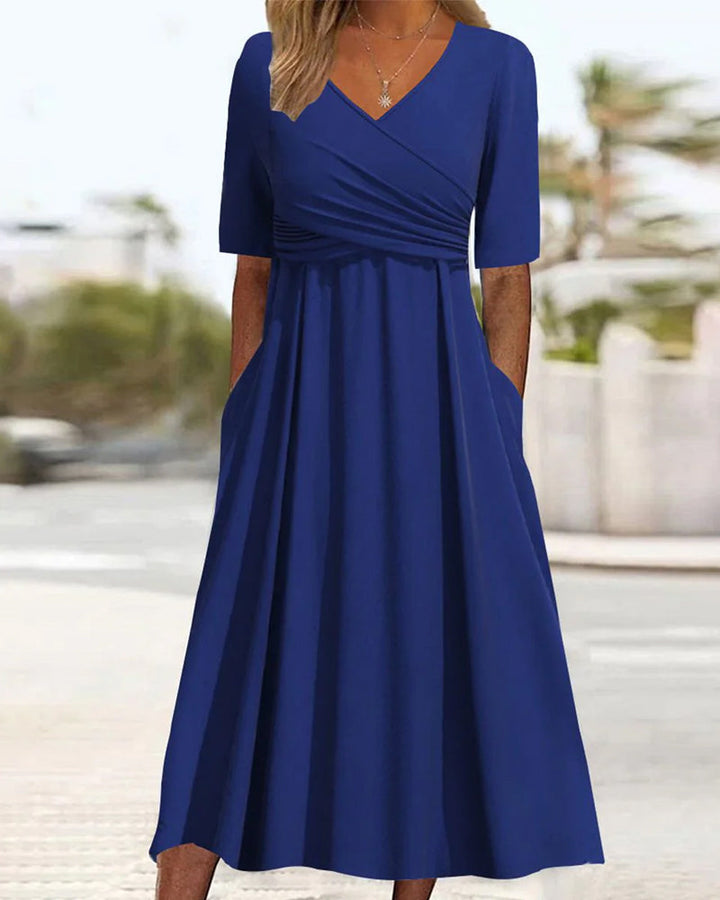Sarah™ | Elegantes Midi-Kleid wit Bauchabdeckung