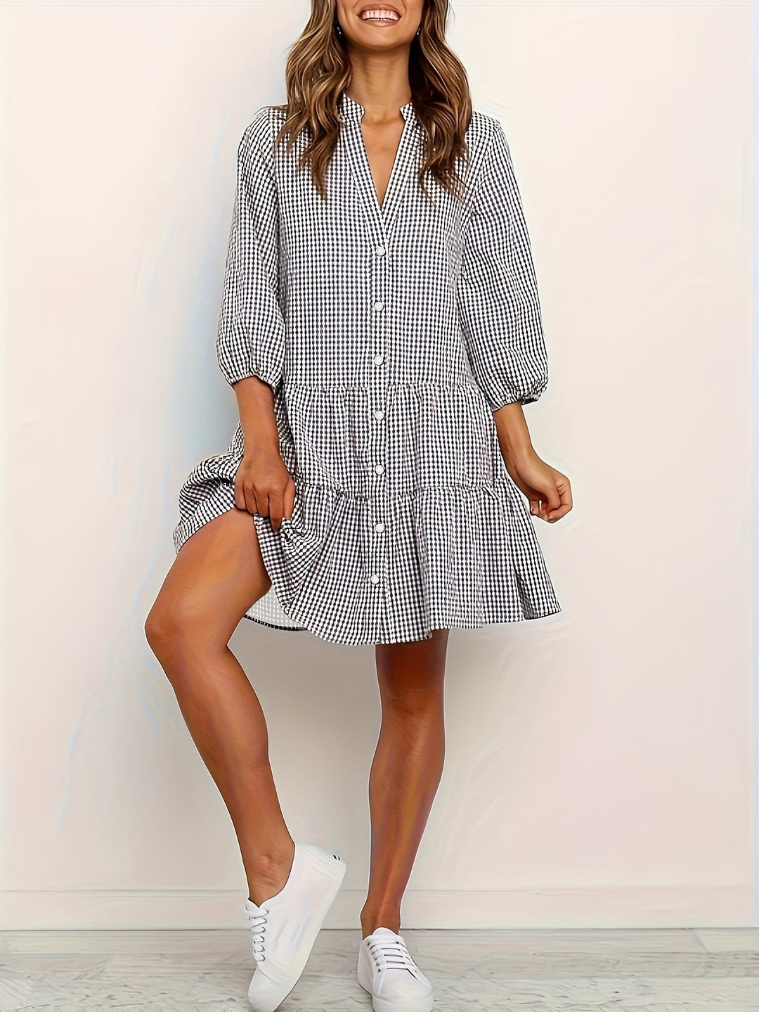 Yasmin™ | Schickes gestreiftes Kleid