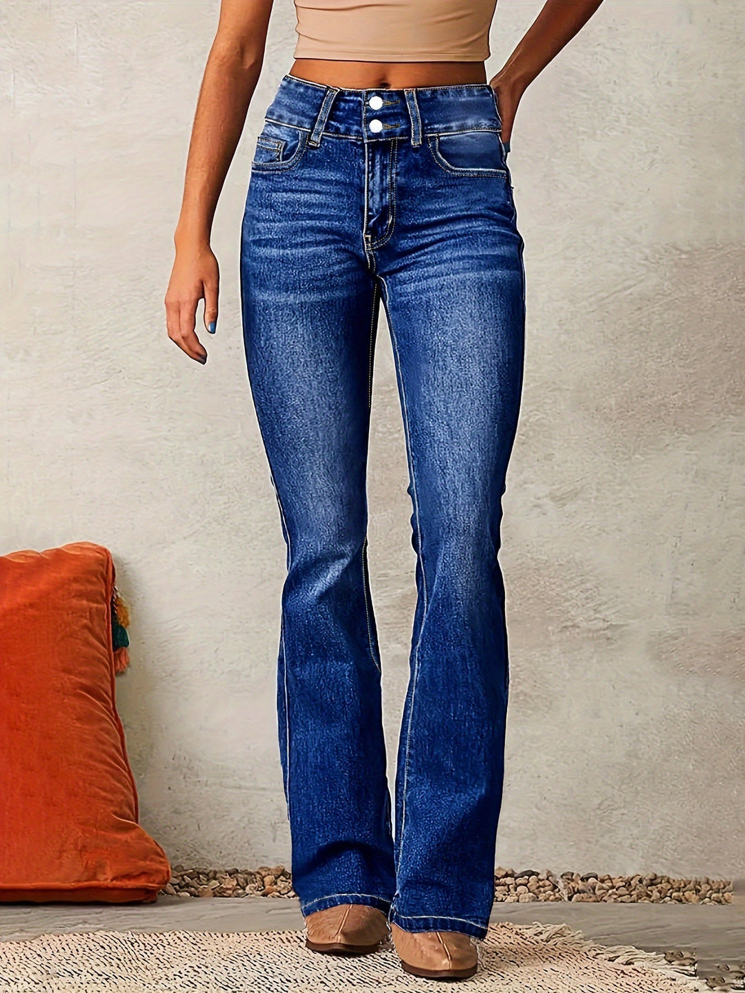 Melanie™ | Hochtaillierte Flared-Jeans