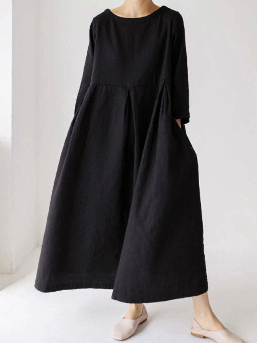 Joanna™ | Elegantes Maxikleid wit Bauchabdeckung