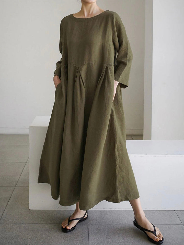 Joanna™ | Elegantes Maxikleid wit Bauchabdeckung