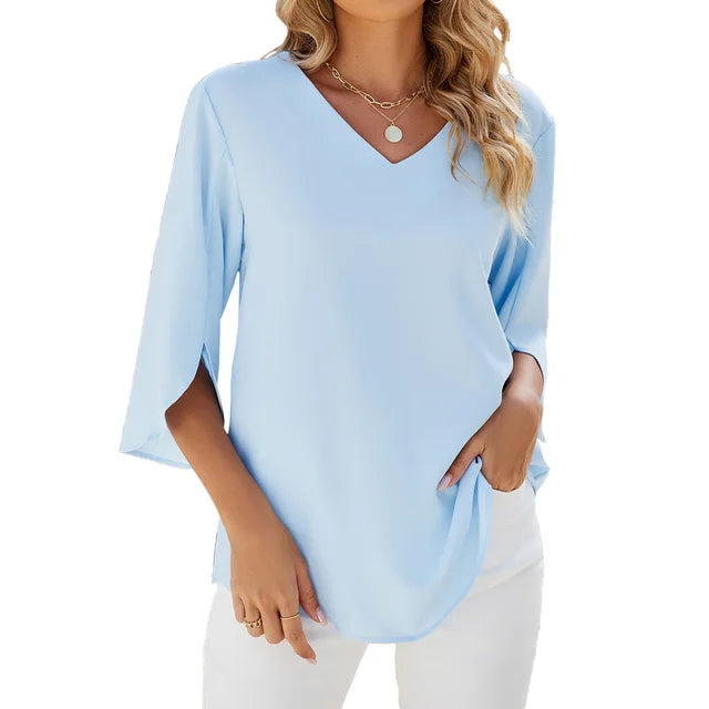 Mika™ | Luftige V-Ausschnitt Bluse
