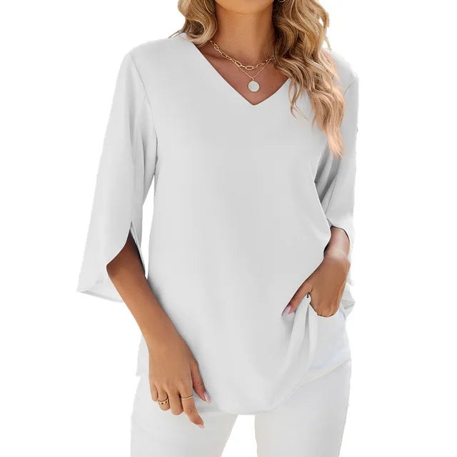 Mika™ | Luftige V-Ausschnitt Bluse