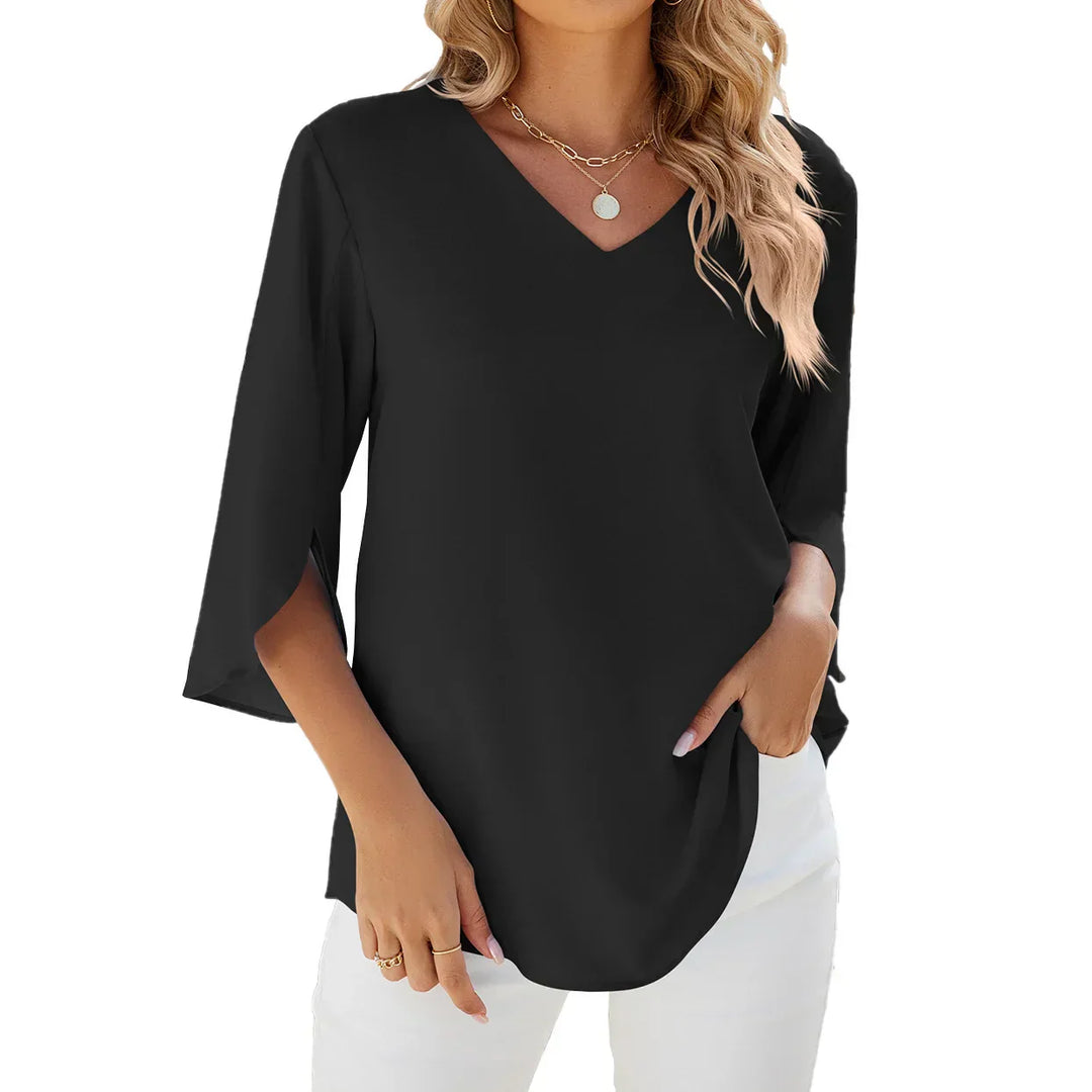 Mika™ | Luftige V-Ausschnitt Bluse