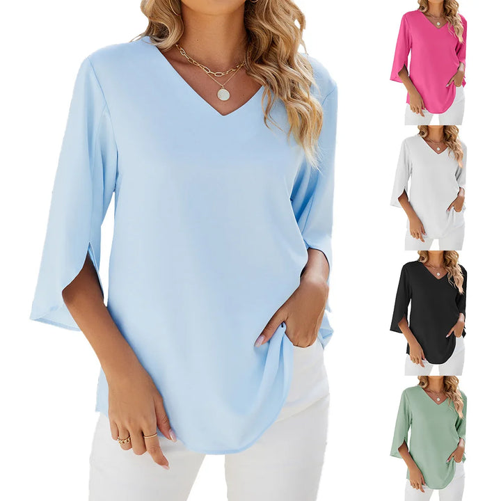 Mika™ | Luftige V-Ausschnitt Bluse