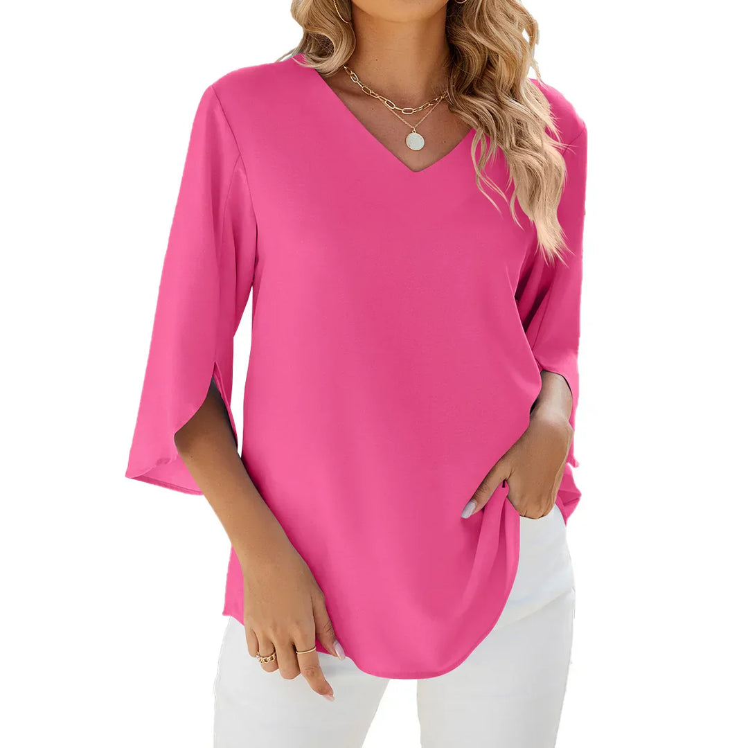 Mika™ | Luftige V-Ausschnitt Bluse