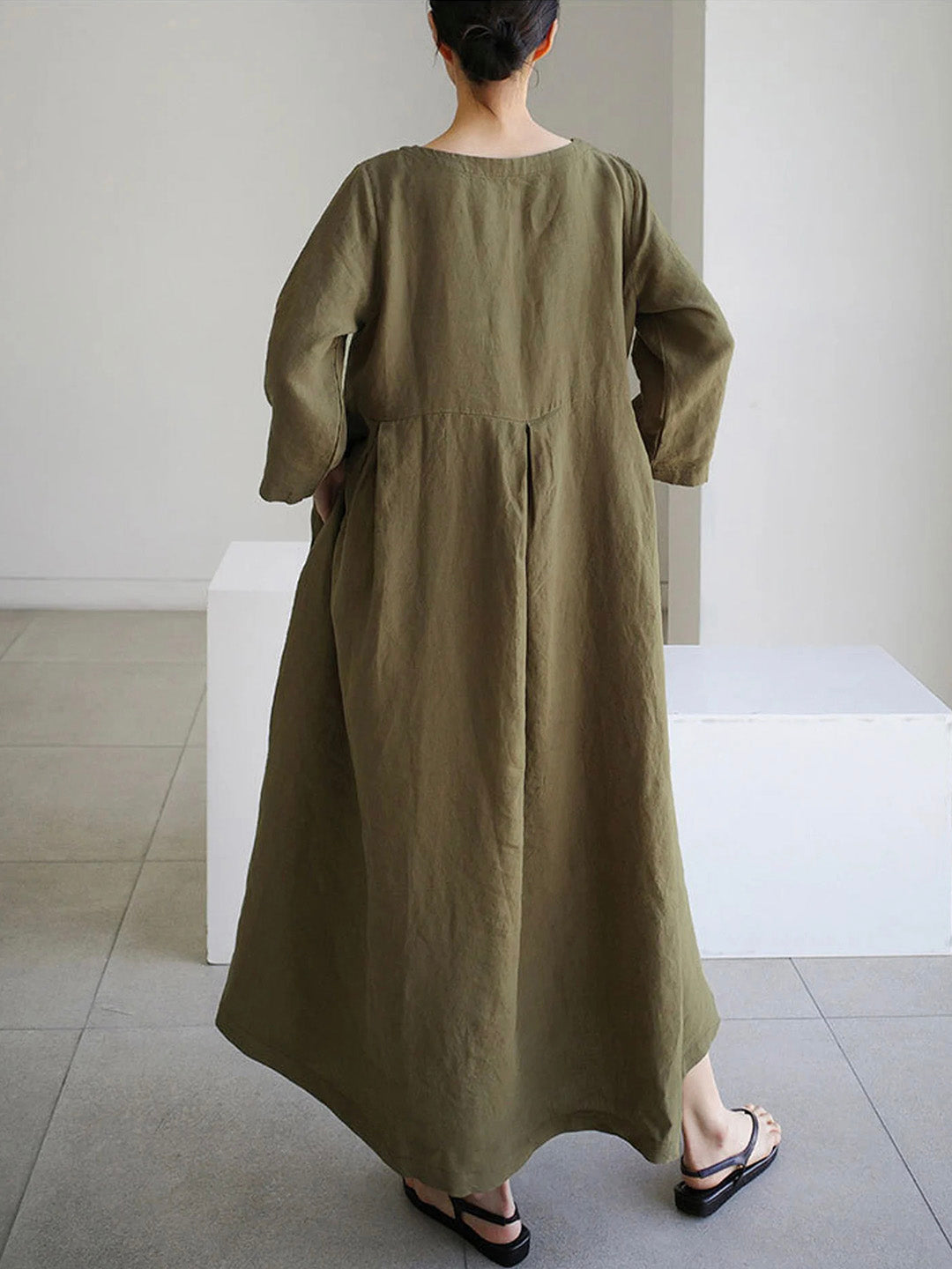 Joanna™ | Elegantes Maxikleid wit Bauchabdeckung
