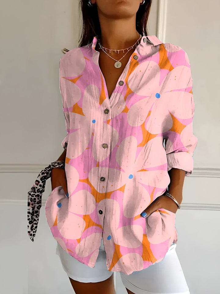 Malou™ | Bluse mit Blumenmuster und Knöpfen